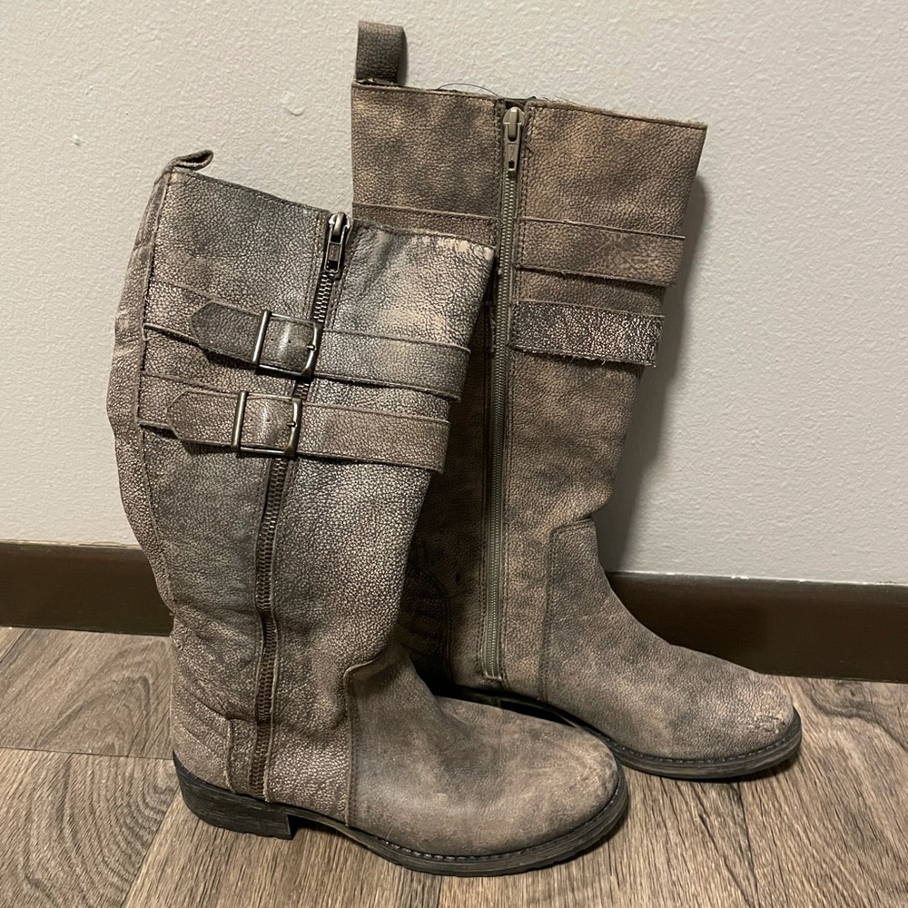 Anthropologie grey boots
